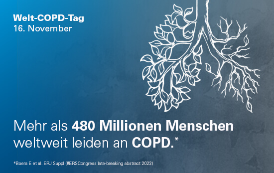 Grafik zum COPD-Tag 2022 mit Abbildung einer Lunge