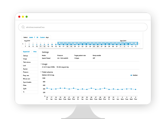 Remote-settings-view-data-ventilation-Airview-telemonitoring-ResMed