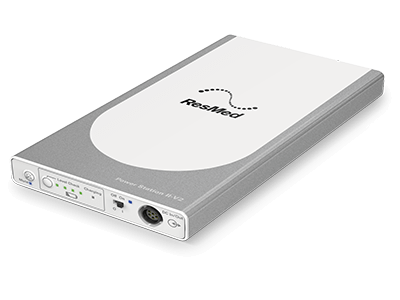 Ausschnitt der ResMed Power Station II V2, Externer Lithium-Ionen-Akku