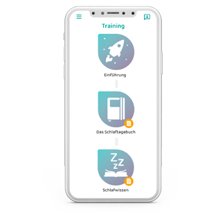 Ansicht der Module der Schlaf-App somnio auf Smartphone